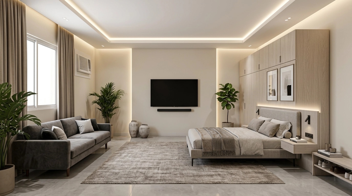 Minimalism Bedroom design — interior photo by GenRoom AI