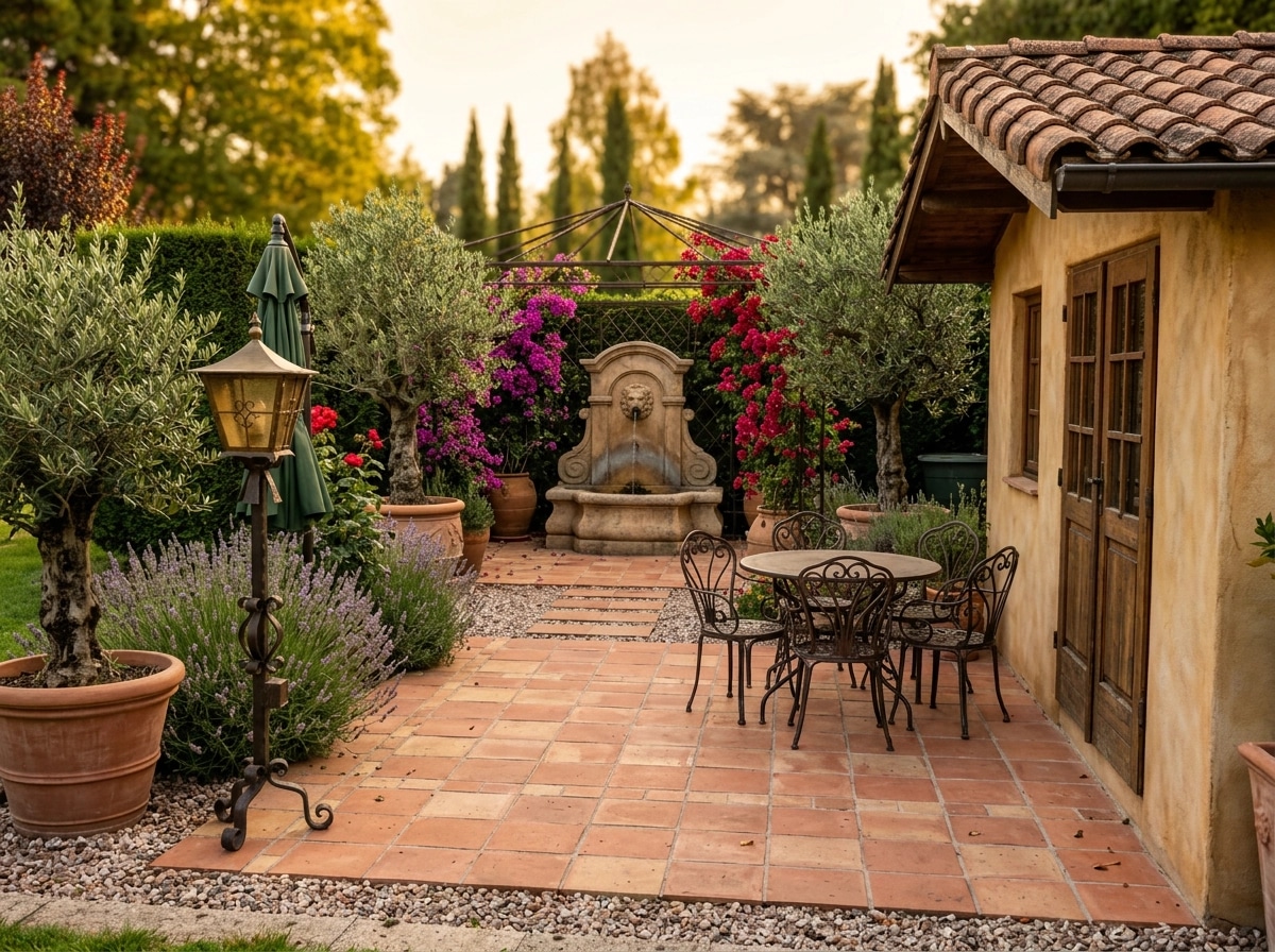 Landscape design in Mediterranean Yard style — Yard by GenRoom AI