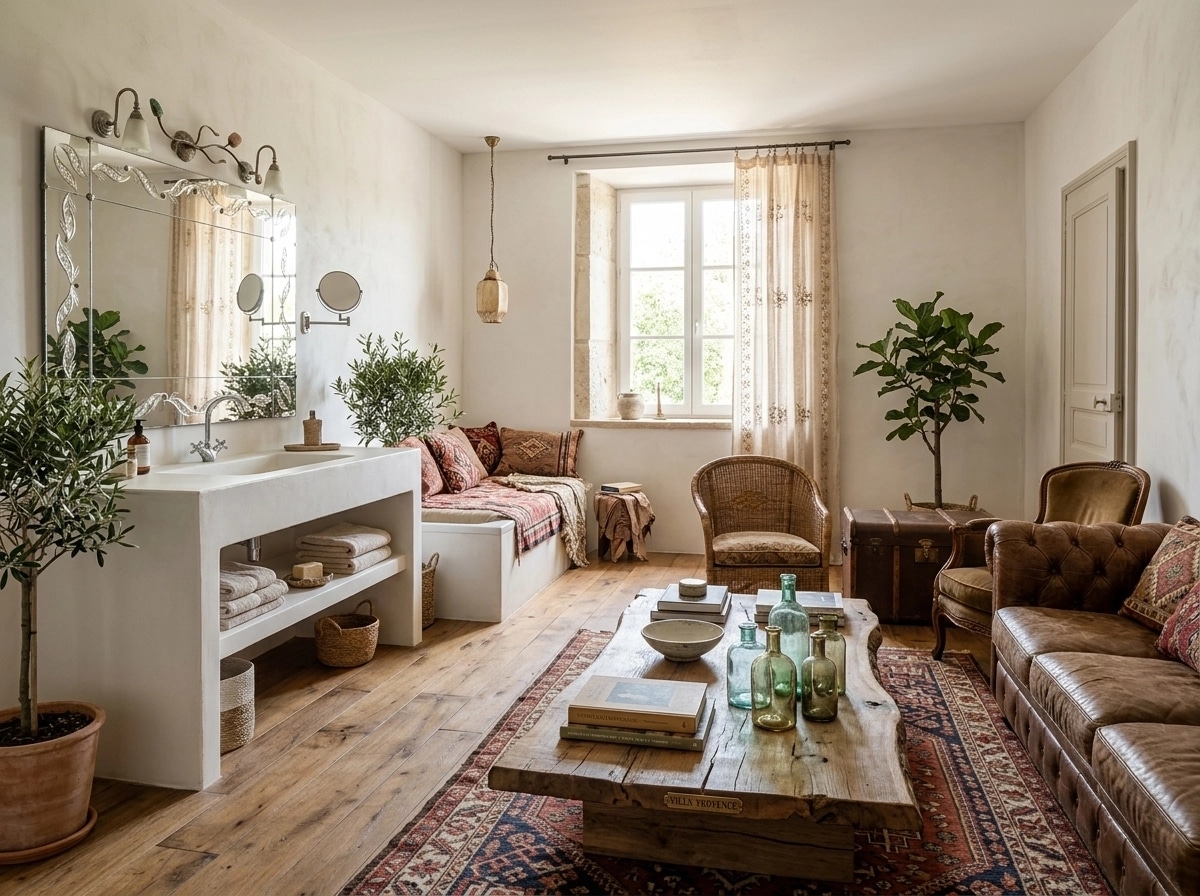 Interior design in Bohemian style — Living Room by GenRoom AI