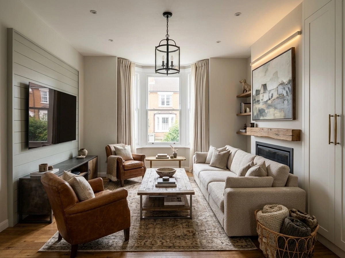 Modern Farmhouse Living Room design — interior photo by GenRoom AI