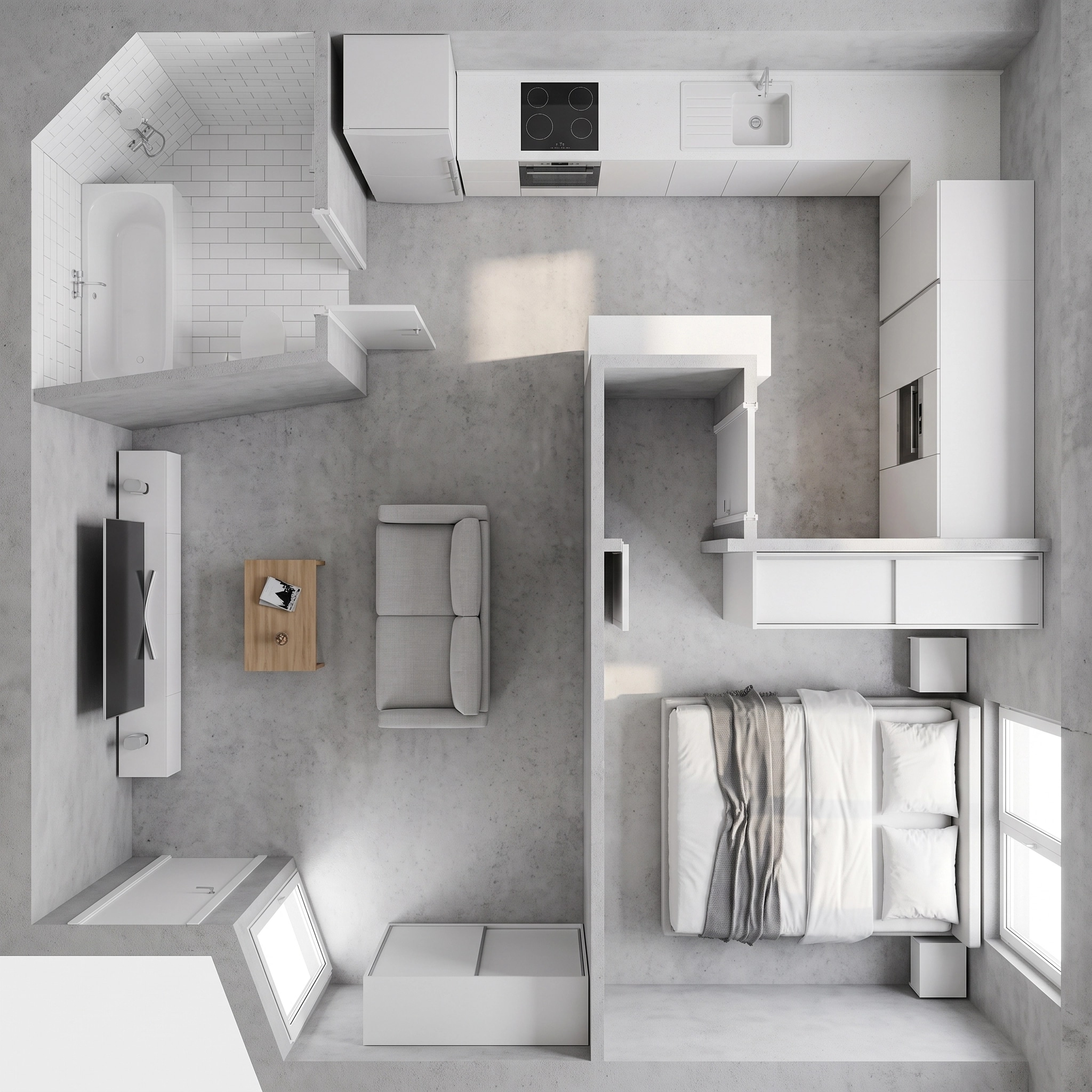 Minimalism Living Room design — interior photo by GenRoom AI