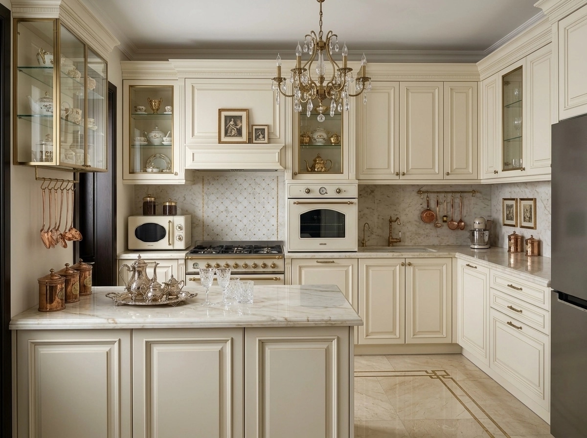 Neoclassic Kitchen design — interior photo by GenRoom AI