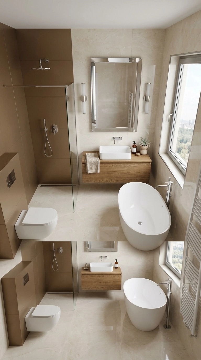 Contemporary Bathroom design — interior photo by GenRoom AI