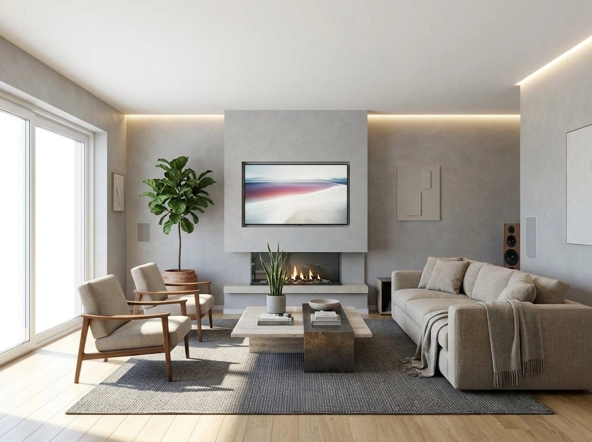 Minimalism Living Room design — interior photo by GenRoom AI