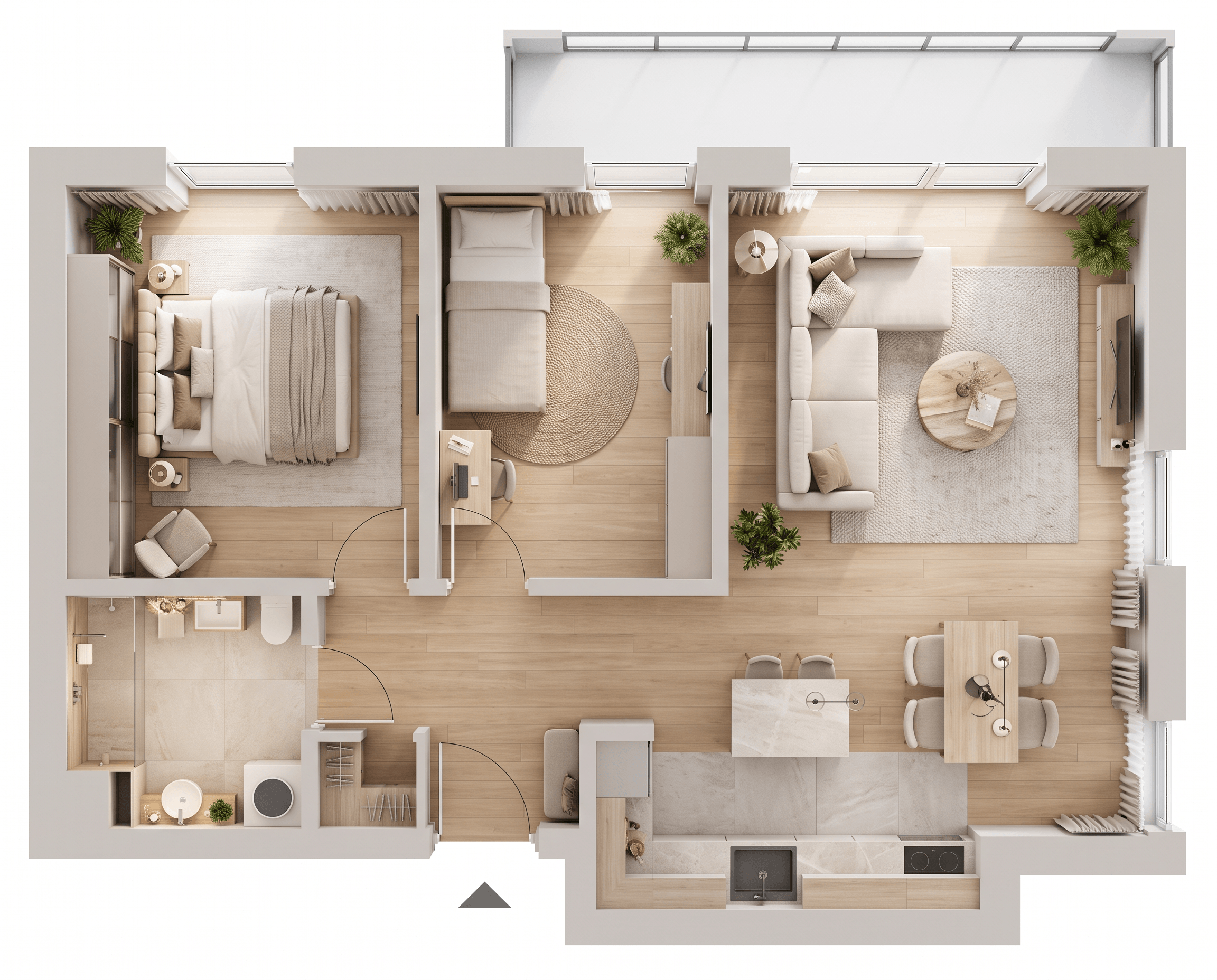 Contemporary Living Room design — interior photo by GenRoom AI