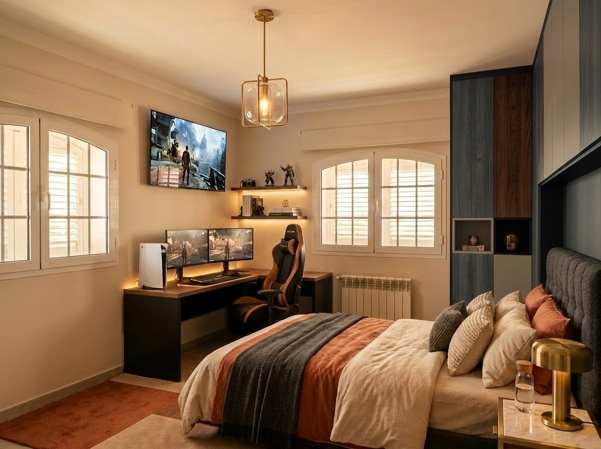 Contemporary Bedroom design — interior photo by GenRoom AI