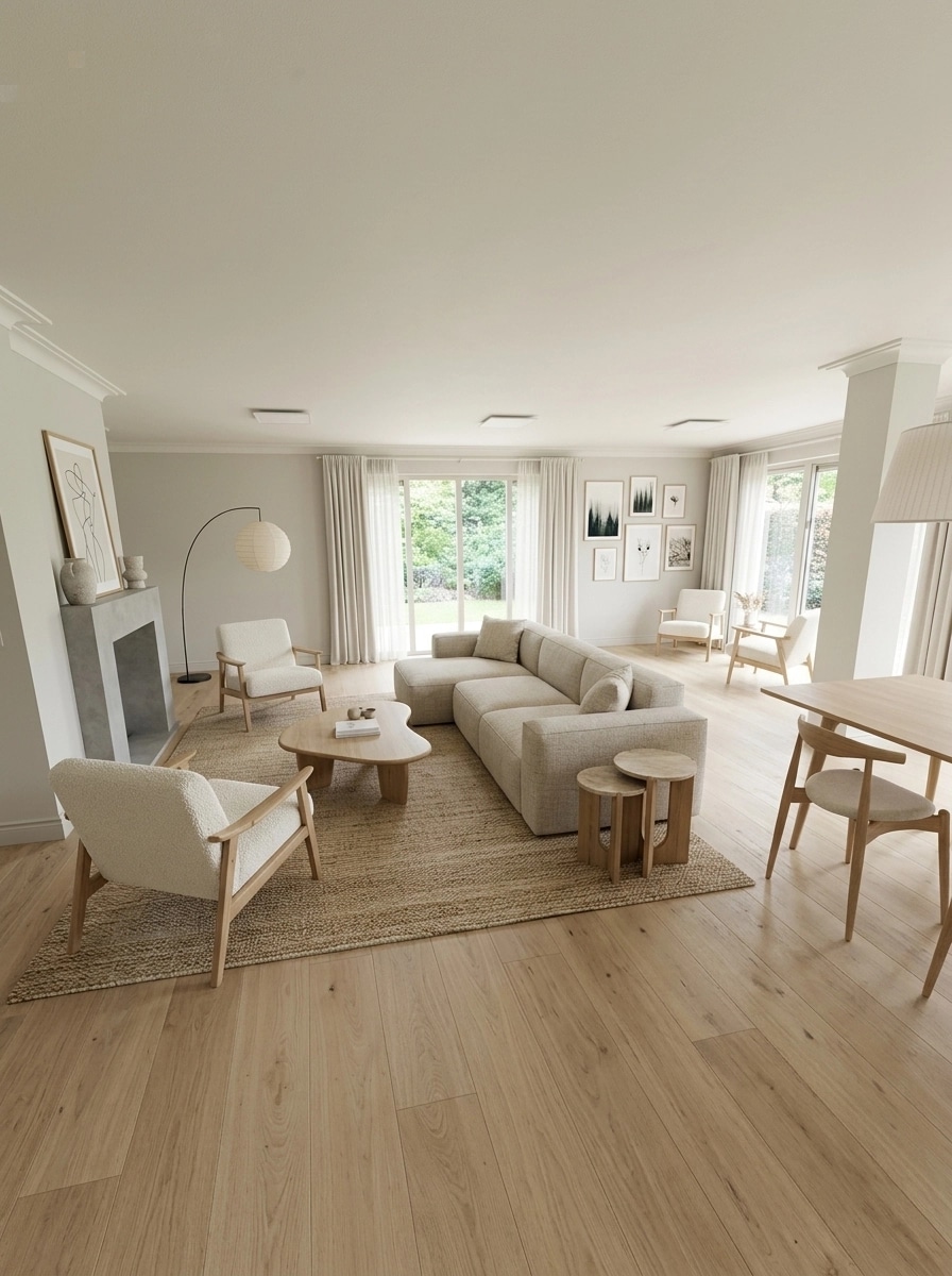 Interior design in Scandinavian style — Living Room by GenRoom AI