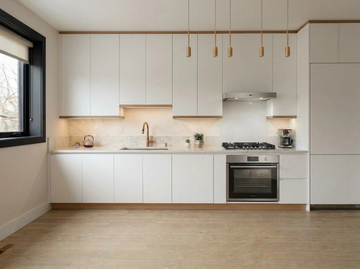 Interior design in Mid-Century Modern style — Kitchen by GenRoom AI
