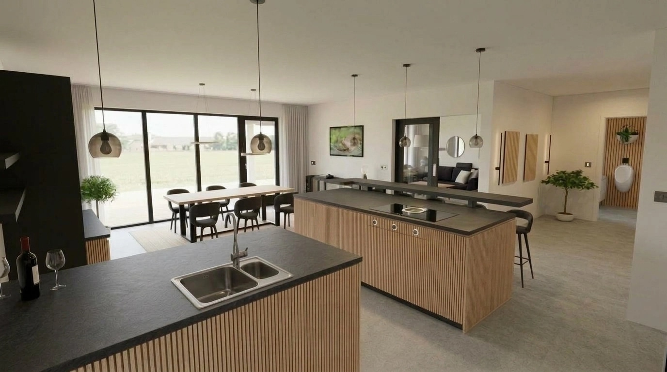 Kitchen interior in no_style style — photo by GenRoom AI