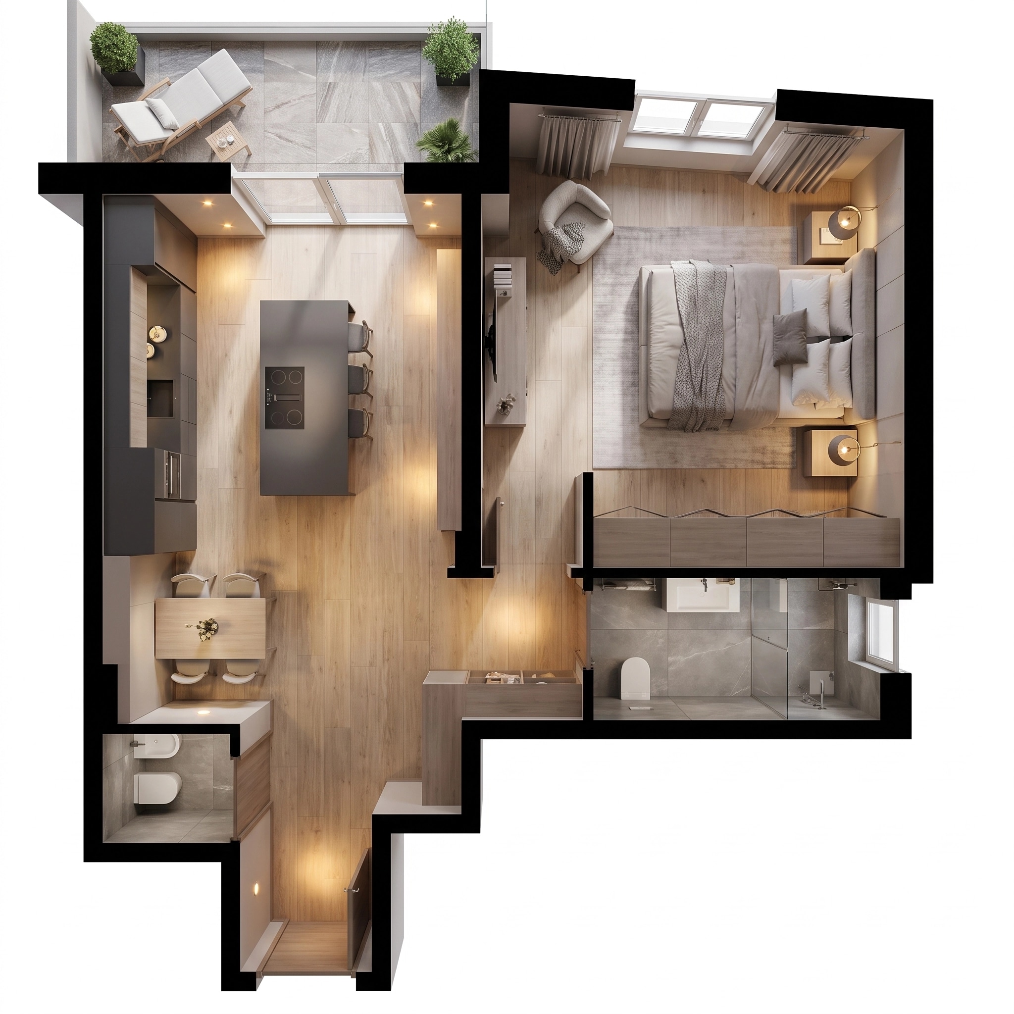 Interior design in Contemporary style — Living Room by GenRoom AI