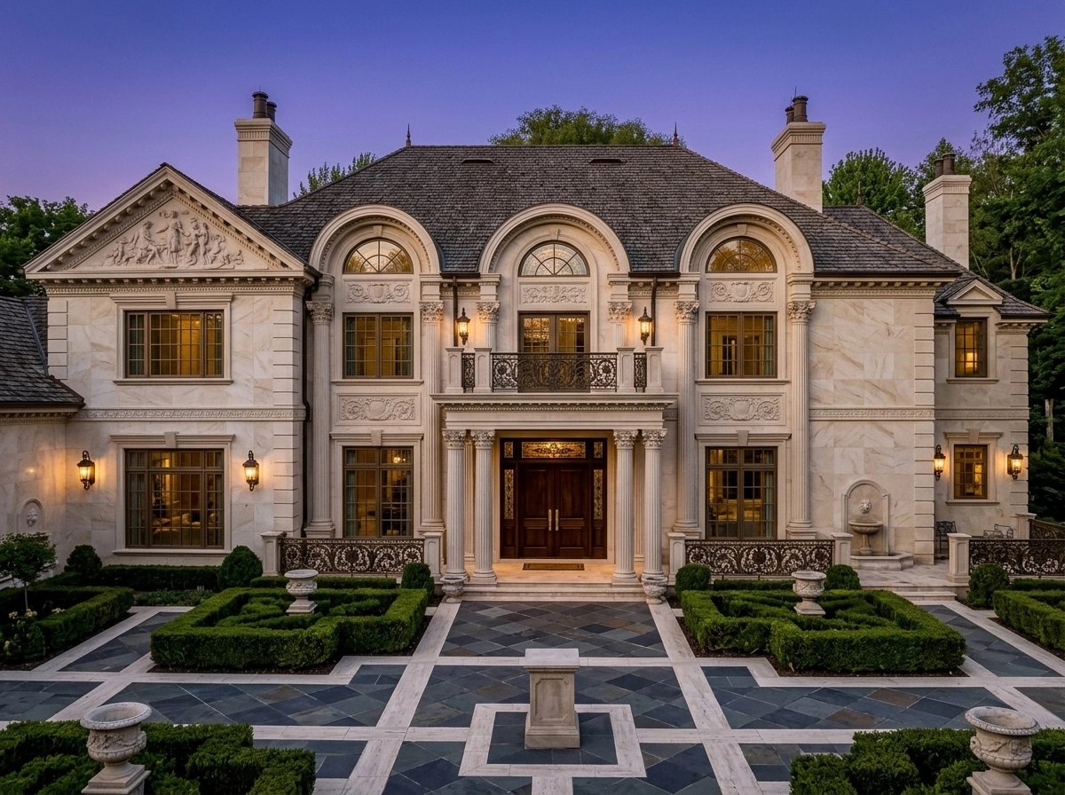 Neoclassic Facade Facade design — facade photo by GenRoom AI