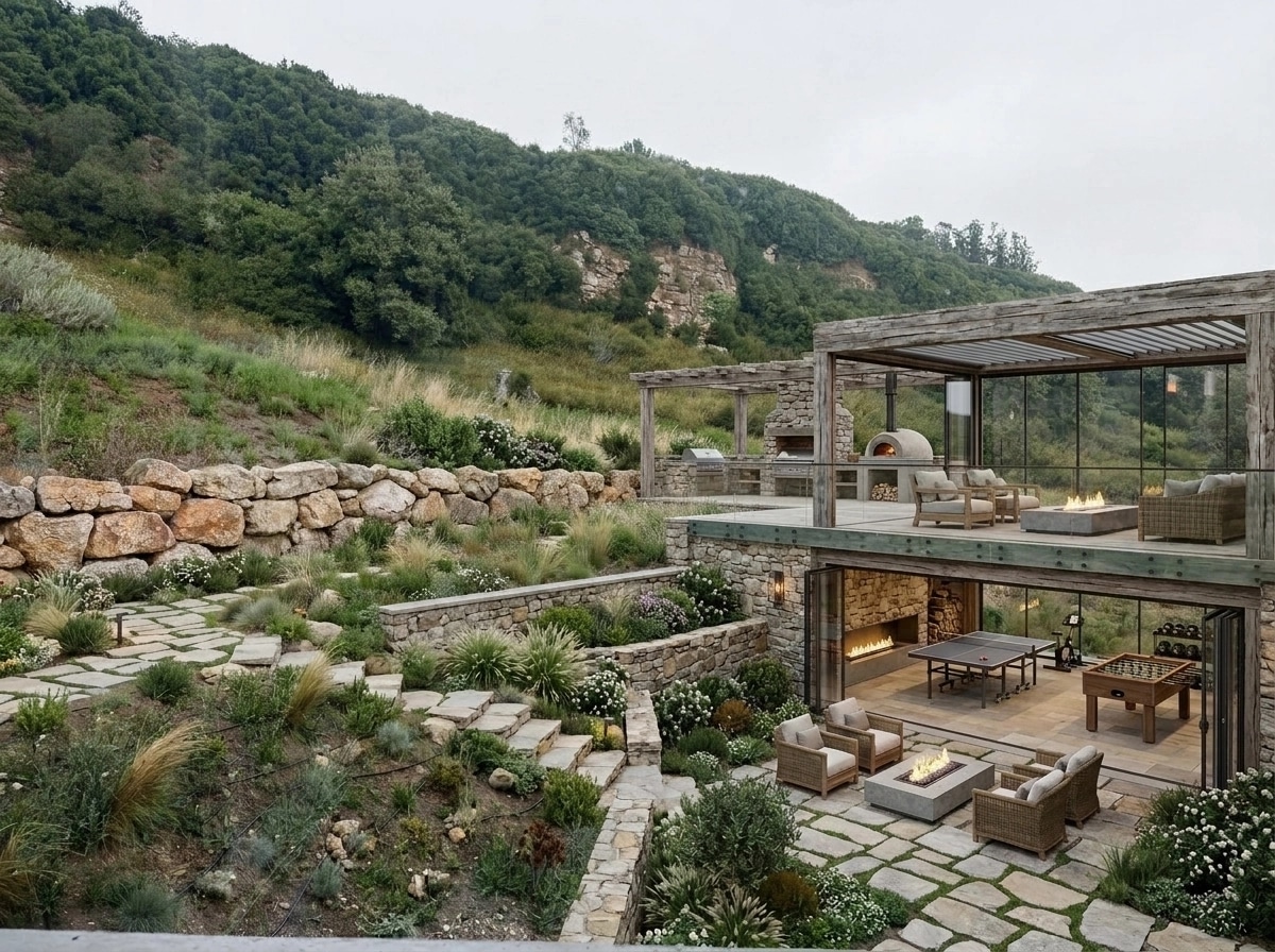 Country Rustic Garden Yard design — yard photo by GenRoom AI
