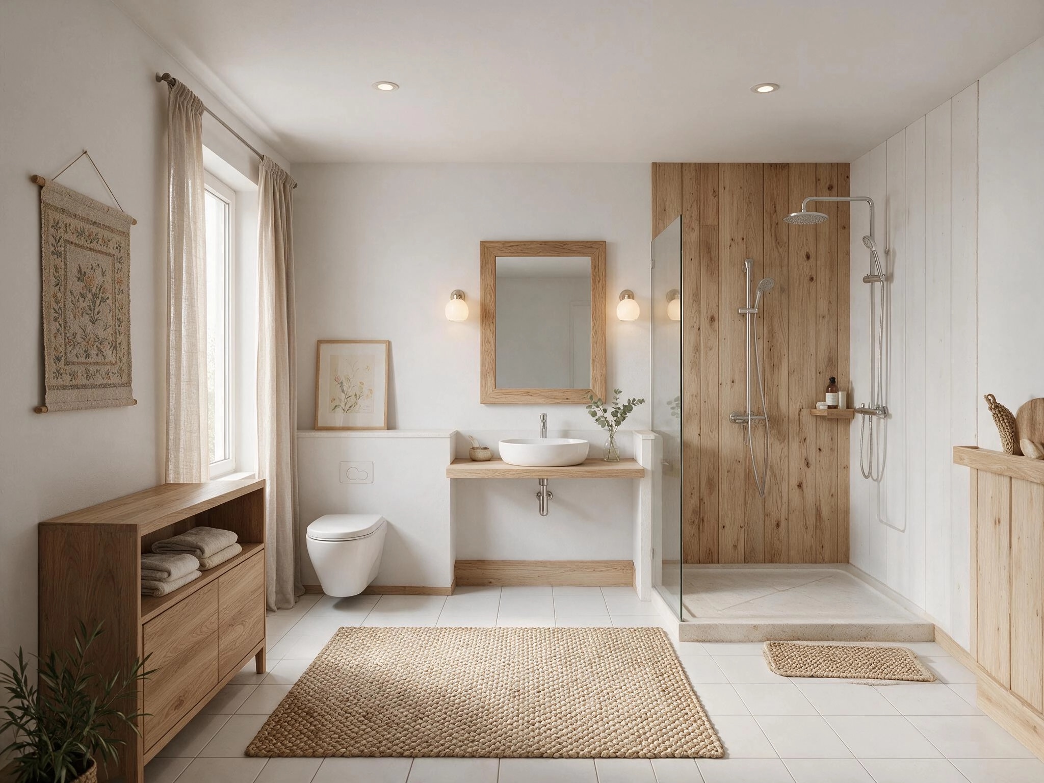 Scandinavian Bathroom design — interior photo by GenRoom AI