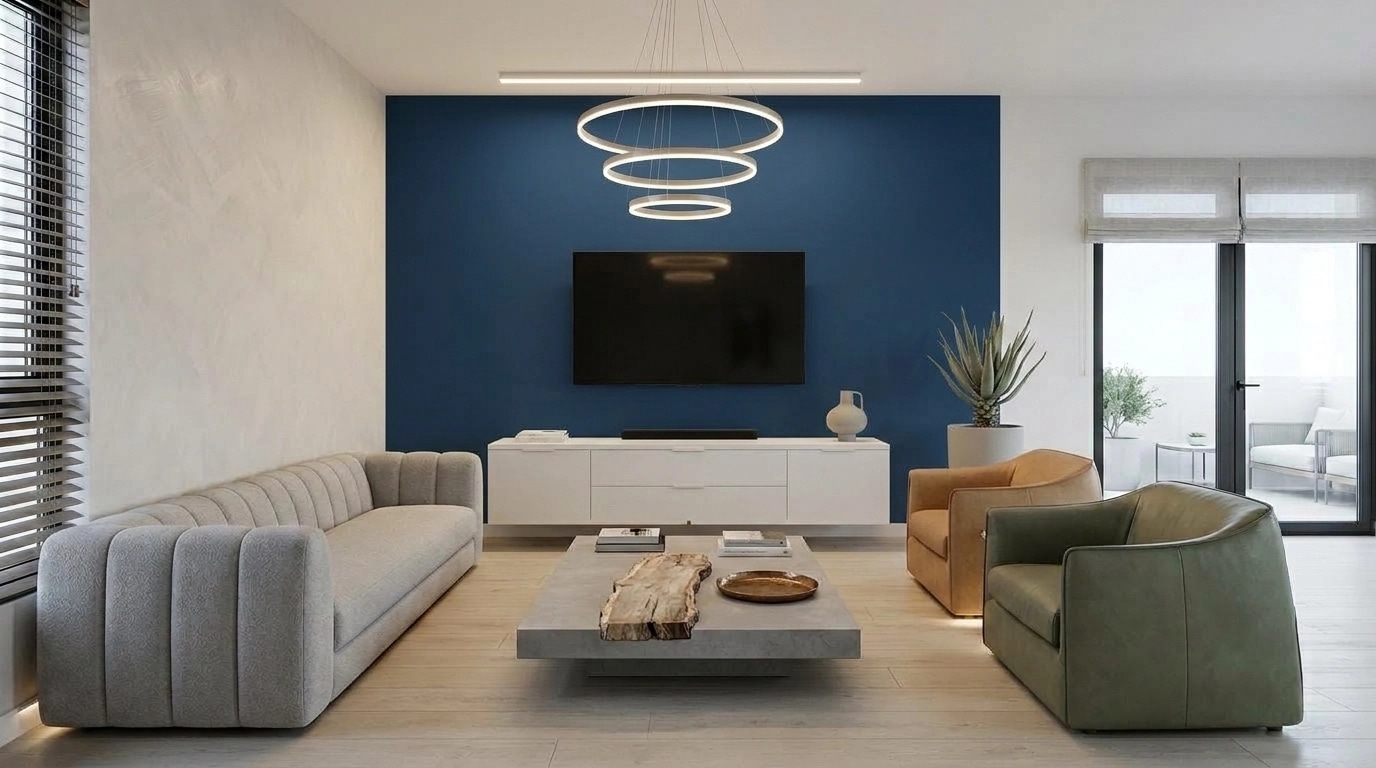 Interior design in Minimalism style — Living Room by GenRoom AI