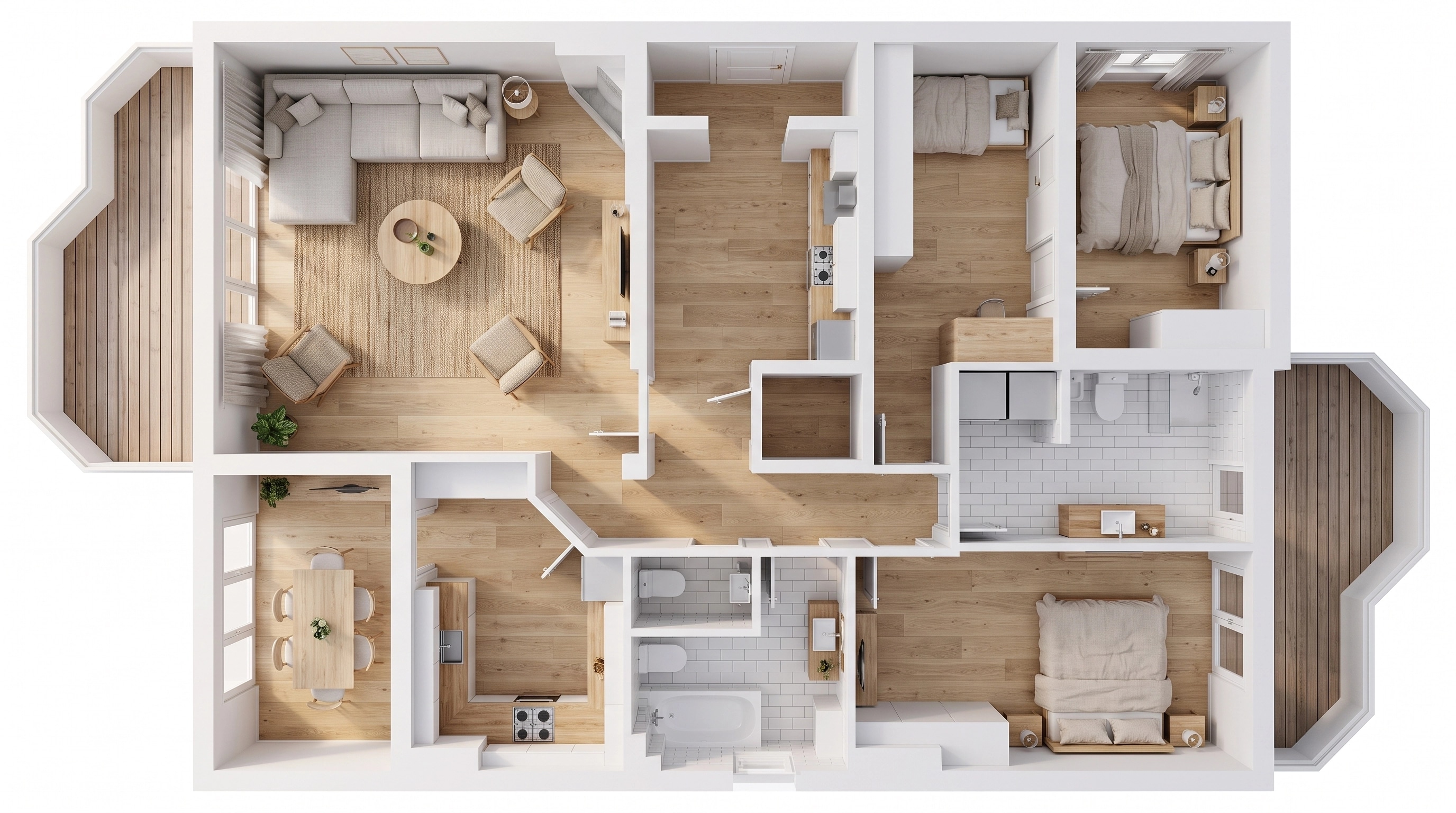 Scandinavian Living Room design — interior photo by GenRoom AI