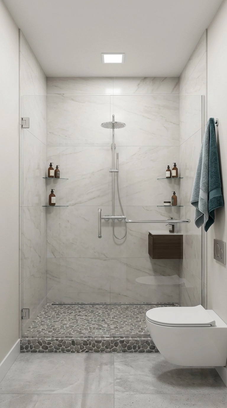 Bathroom interior in Minimalism style — photo by GenRoom AI