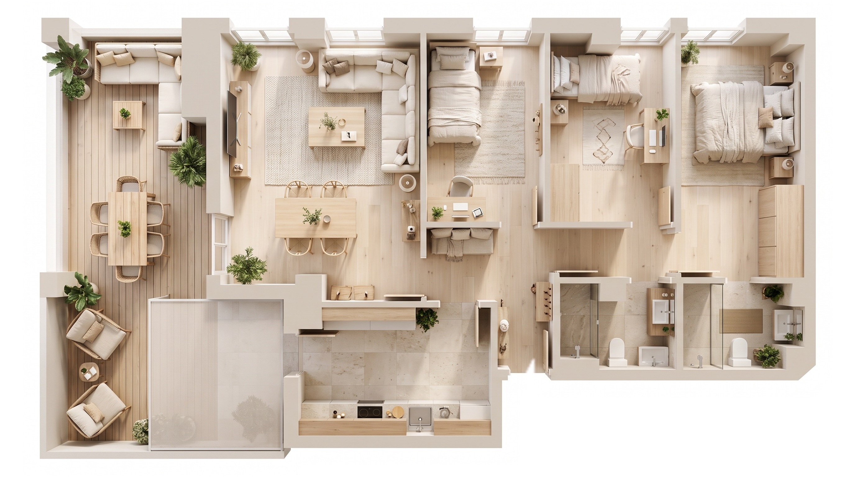 Interior design in Scandinavian style — Living Room by GenRoom AI
