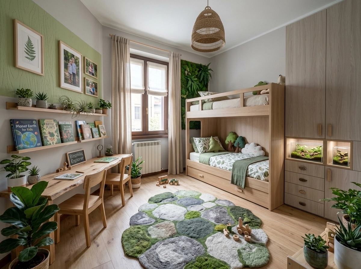 Interior design in Biophilic style — Kids Room by GenRoom AI