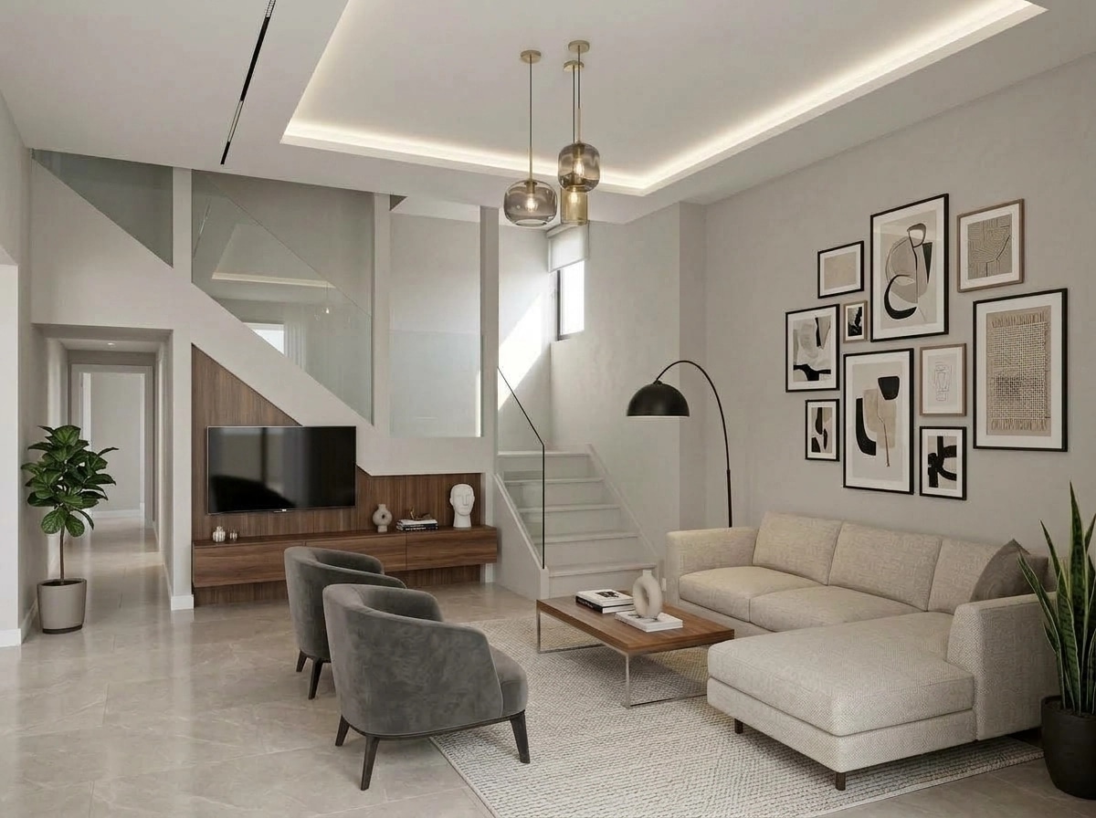Interior design in Contemporary style — Living Room by GenRoom AI