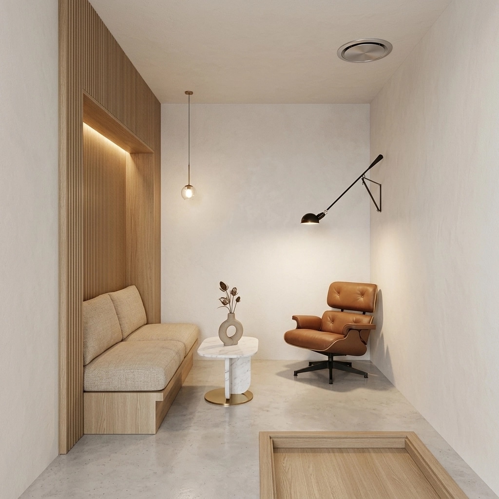 Minimalism Living Room design — interior photo by GenRoom AI