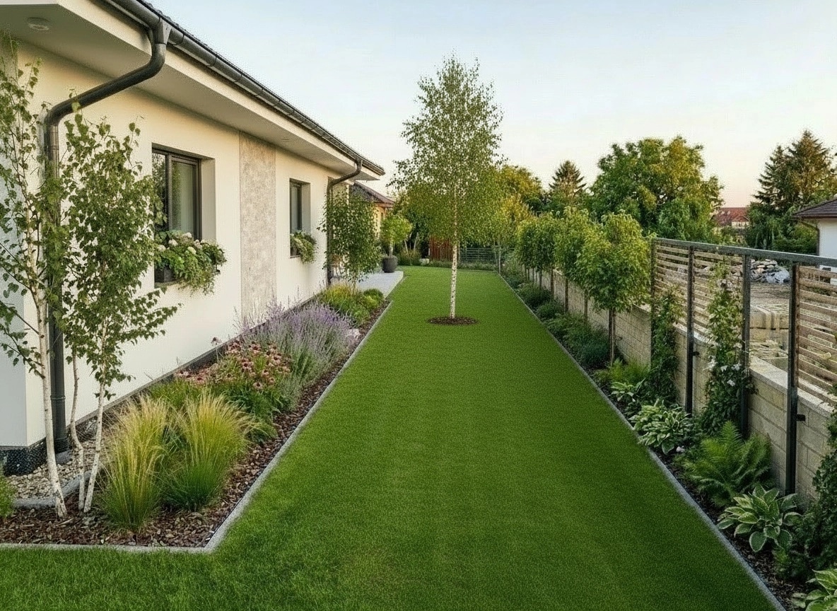 Landscape design in Scandinavian Garden style — Yard by GenRoom AI