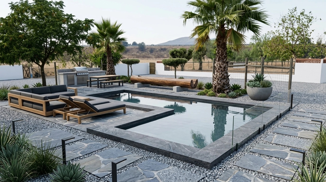 Landscape design in Minimalist Yard style — Yard by GenRoom AI