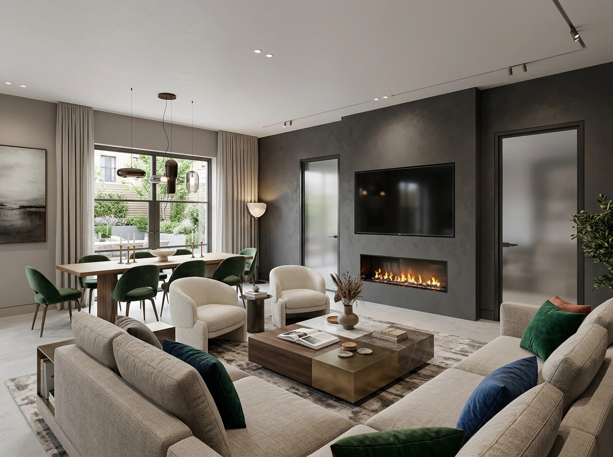 Interior design in Contemporary style — Living Room by GenRoom AI