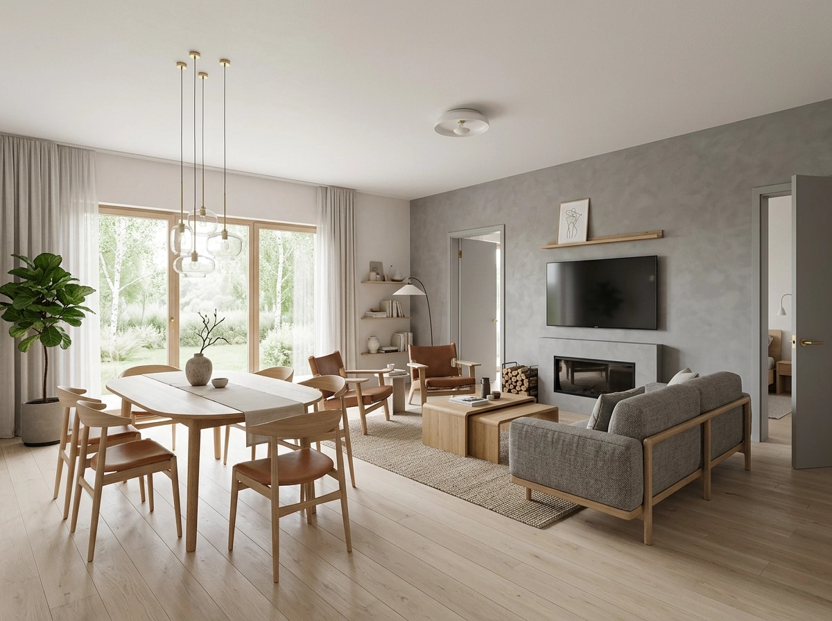 Scandinavian Living Room design — interior photo by GenRoom AI