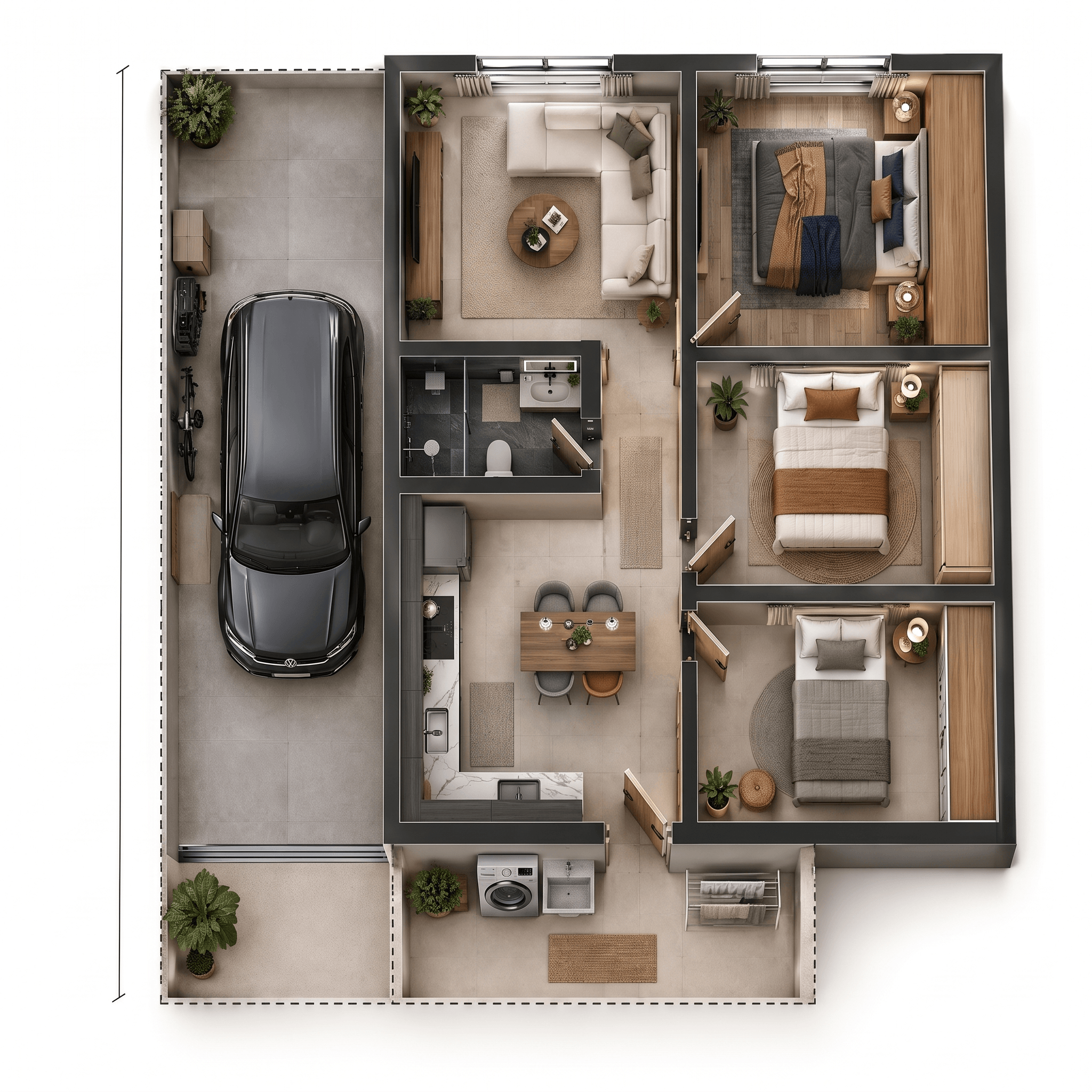 Interior design in Contemporary style — Living Room by GenRoom AI