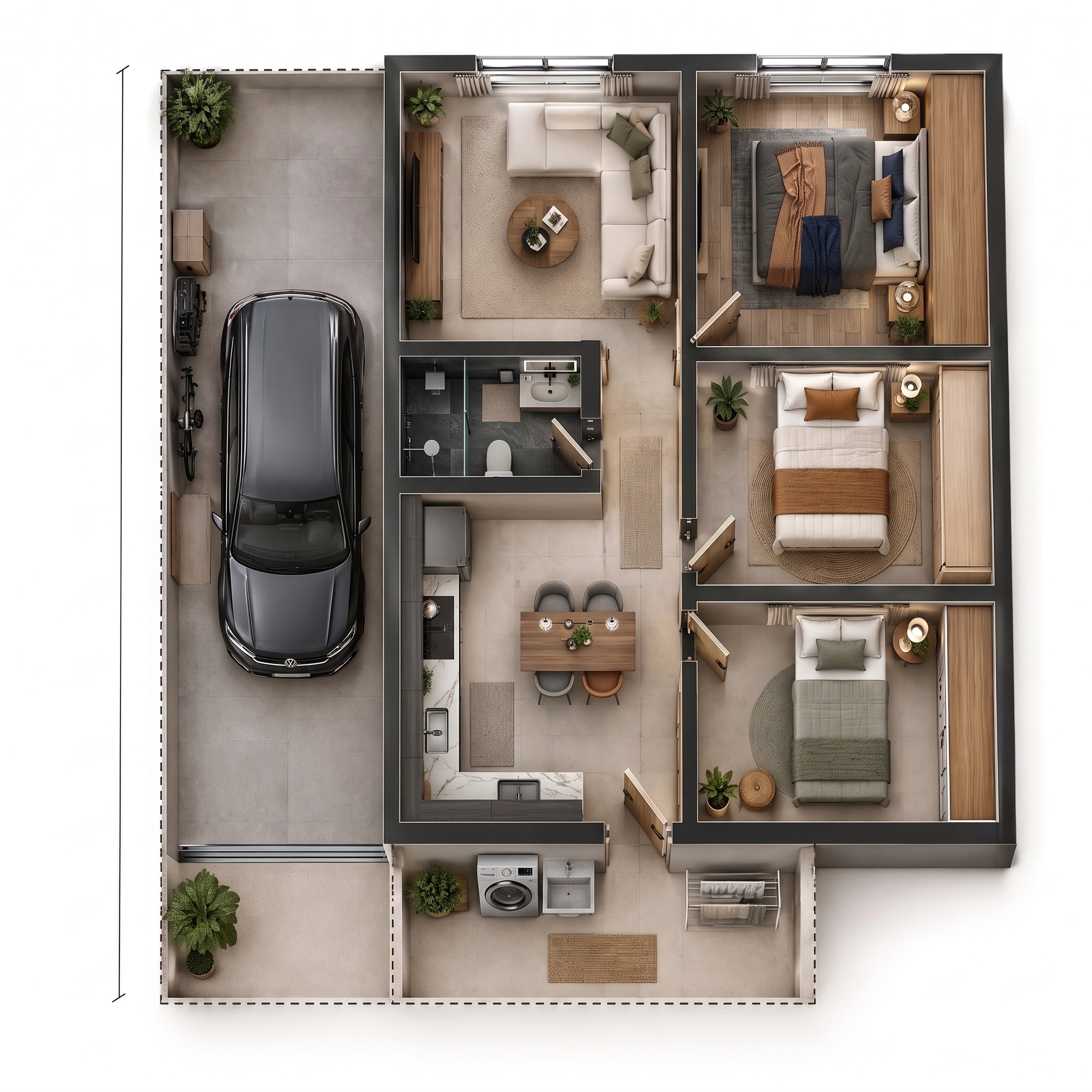 Interior design in Contemporary style — Living Room by GenRoom AI