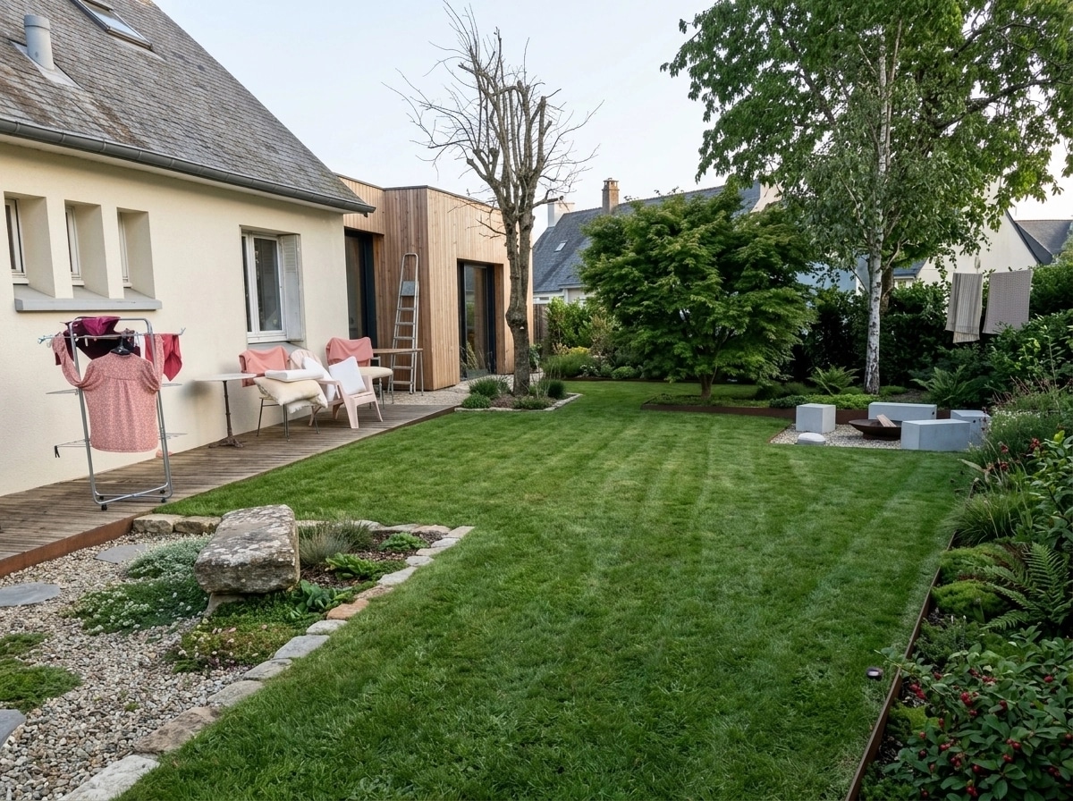 Landscape design in Scandinavian Garden style — Yard by GenRoom AI