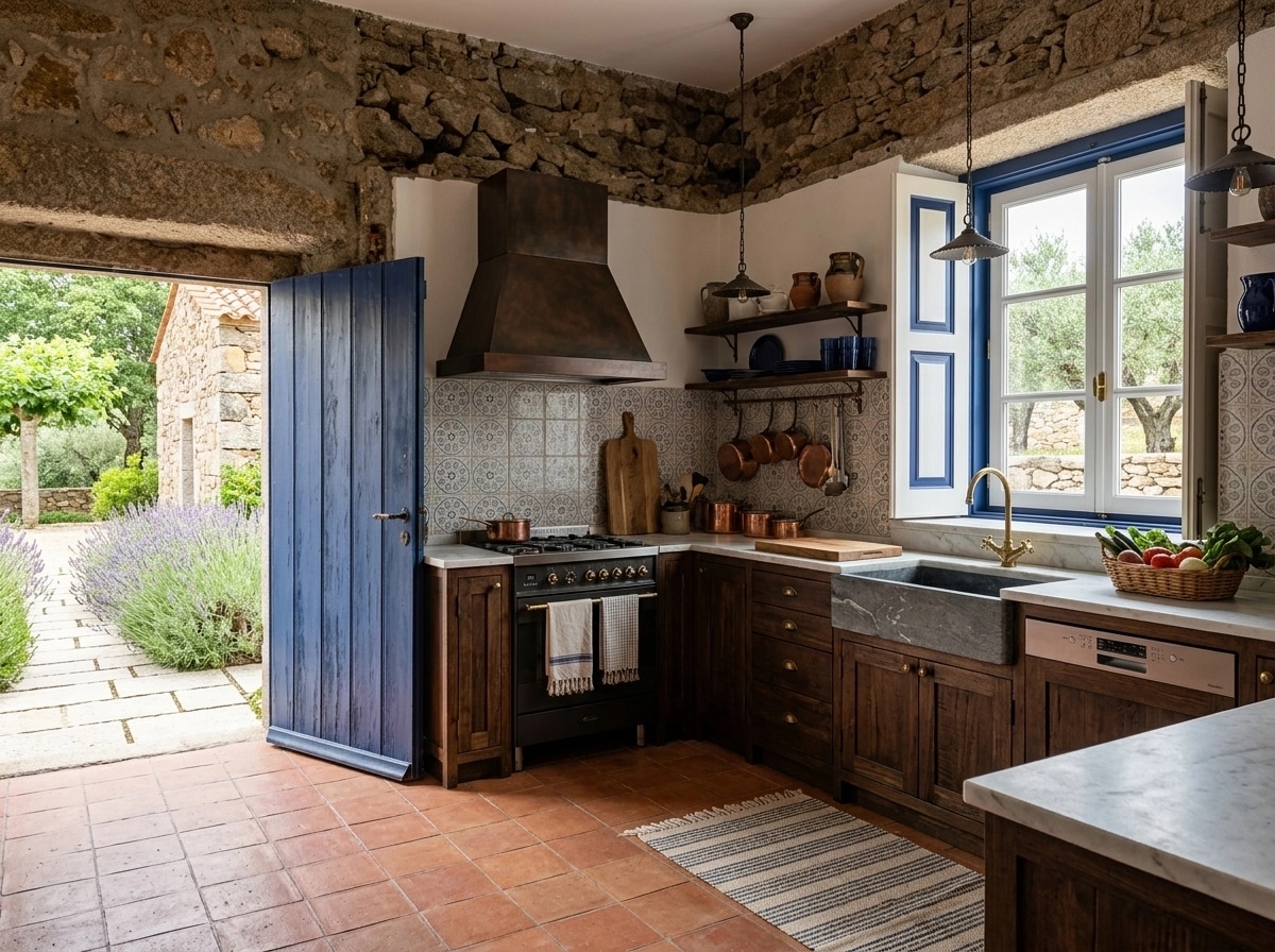 Kitchen interior in Rustic style — photo by GenRoom AI
