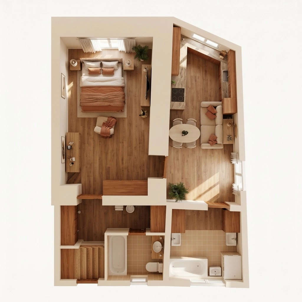 Interior design in Contemporary style — Living Room by GenRoom AI