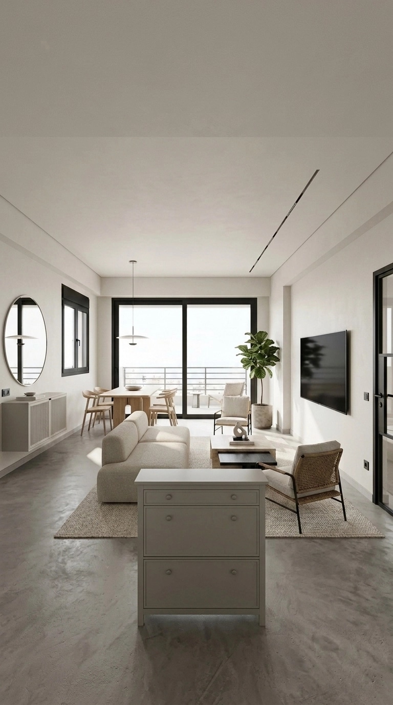 Minimalism Living Room design — interior photo by GenRoom AI