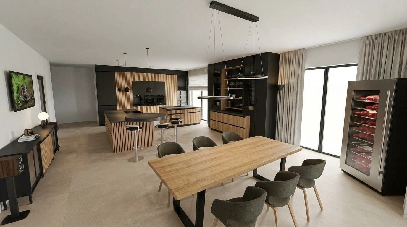 Kitchen interior in no_style style — photo by GenRoom AI