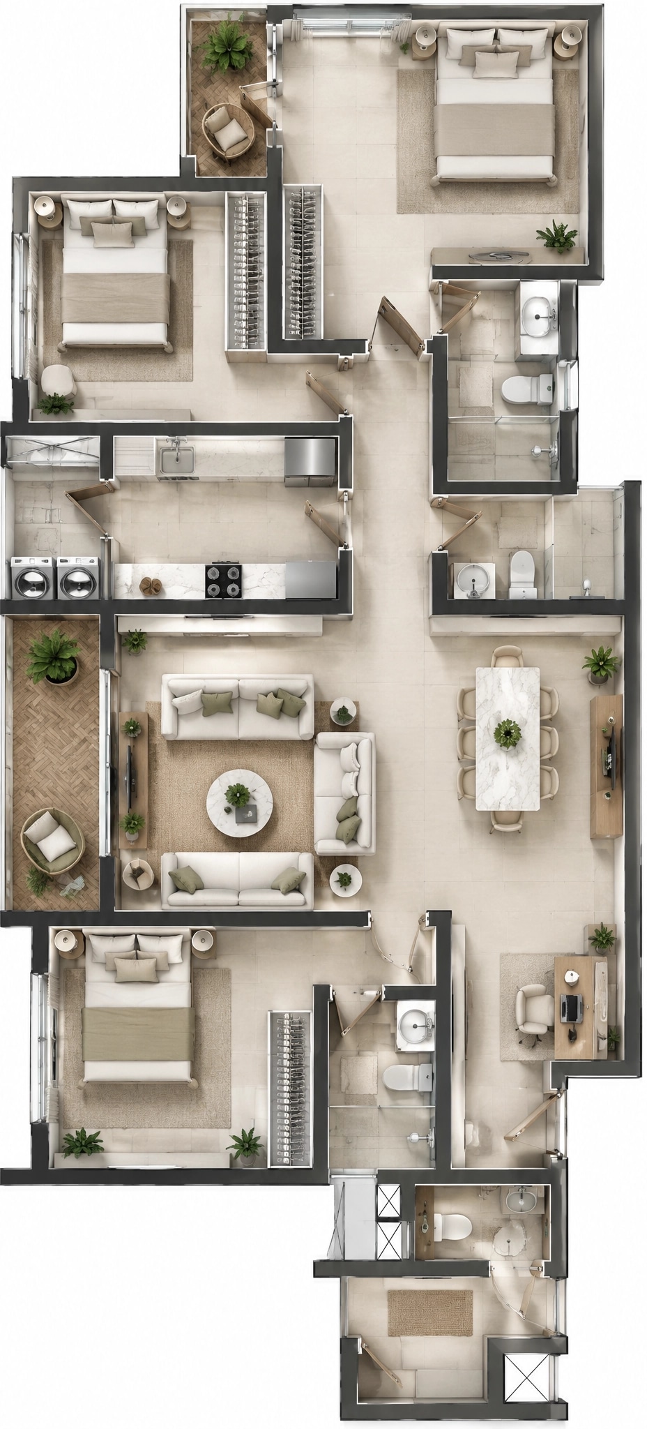 Interior design in Minimalism style — Living Room by GenRoom AI