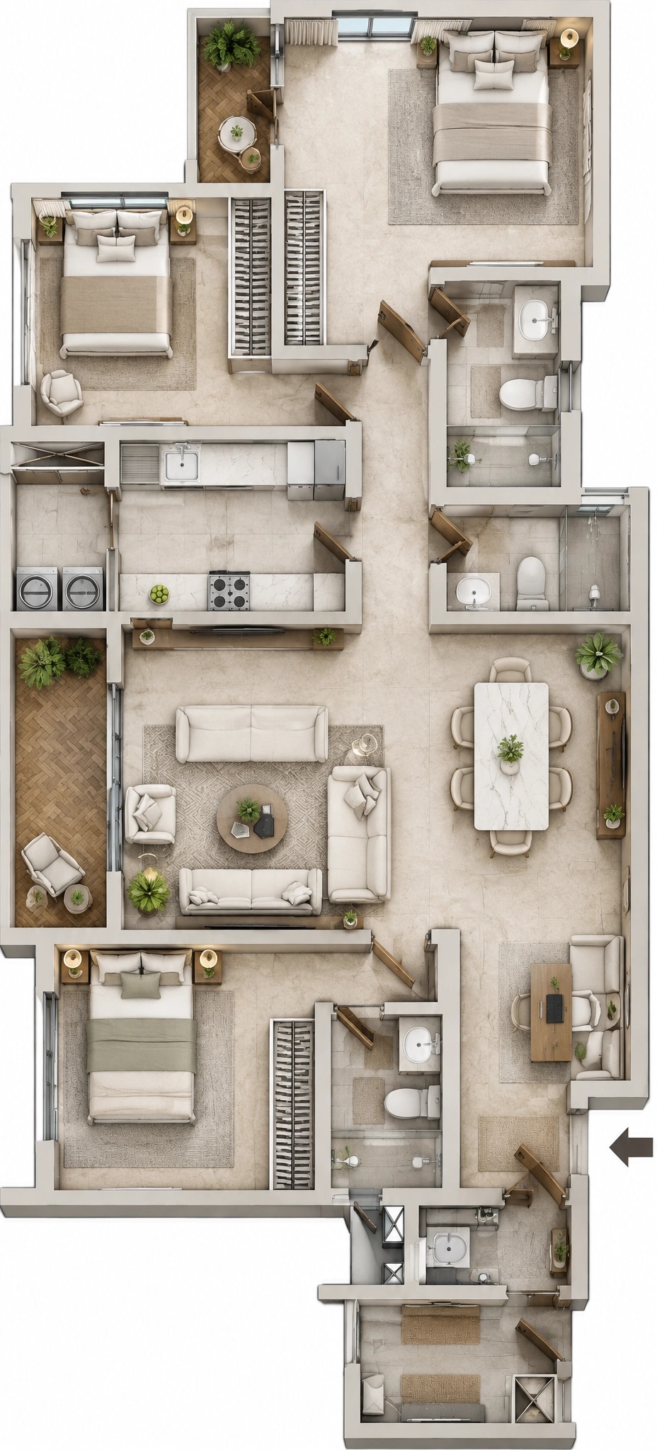 Interior design in Transitional style — Living Room by GenRoom AI