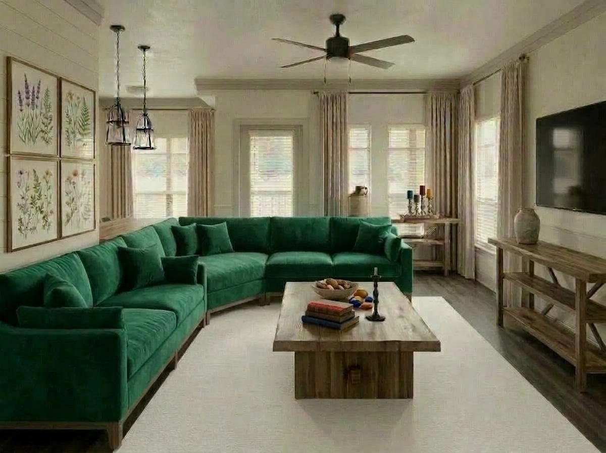 Modern Farmhouse Living Room design — interior photo by GenRoom AI