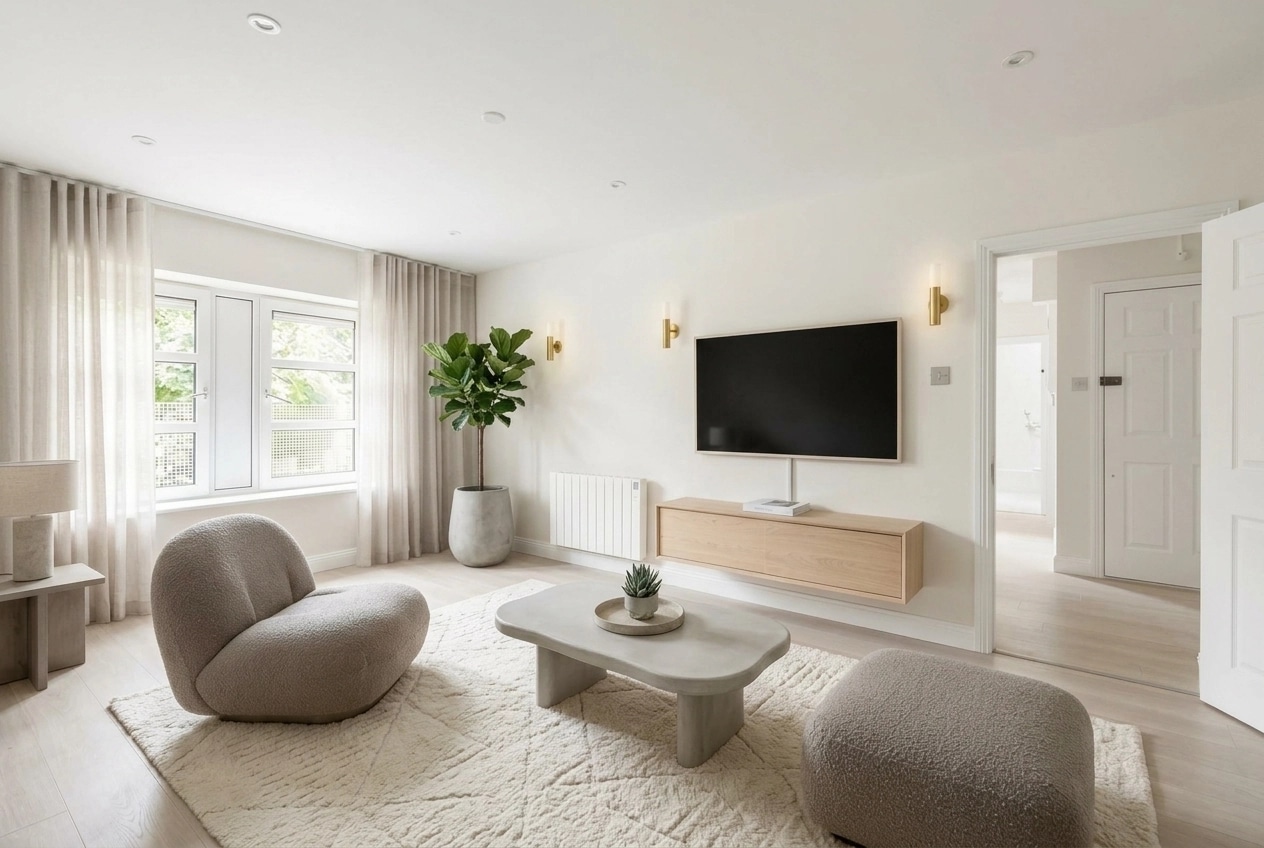 Minimalism Living Room design — interior photo by GenRoom AI