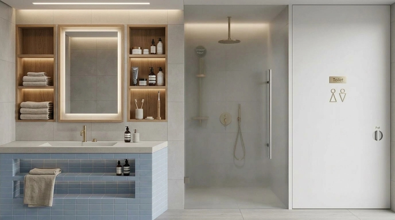 Interior design in Scandinavian style — Bathroom by GenRoom AI