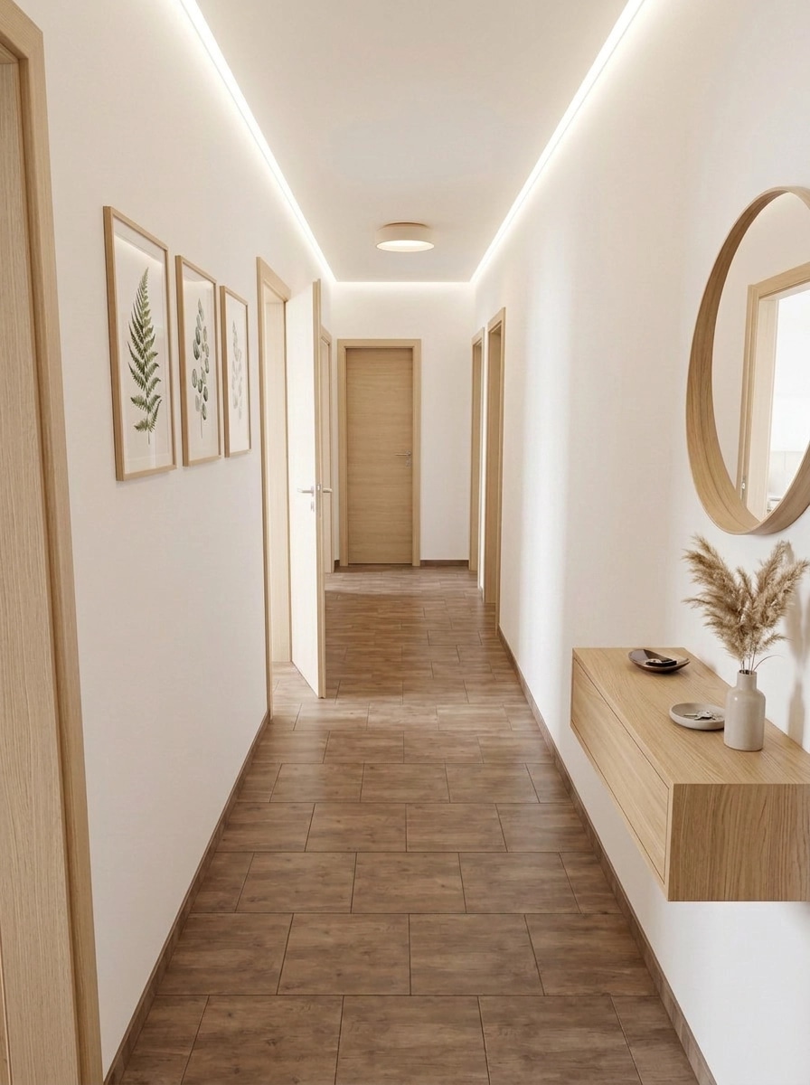 Hallway interior in Scandinavian style — photo by GenRoom AI
