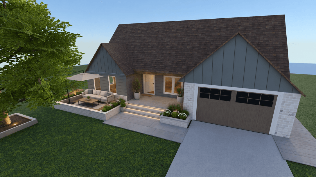Yard design in Minimalist Yard style — photo by GenRoom AI