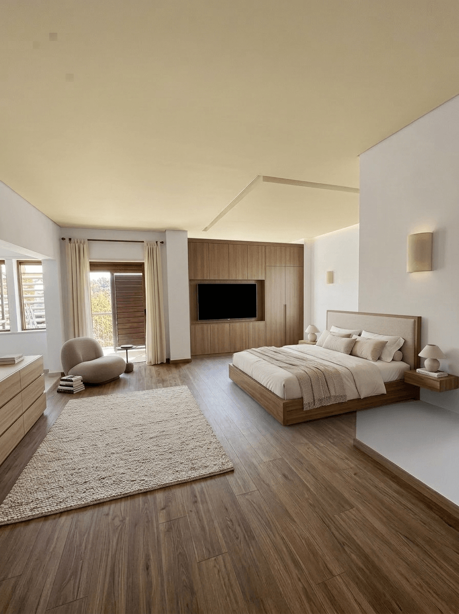 Japandi Bedroom design — interior photo by GenRoom AI