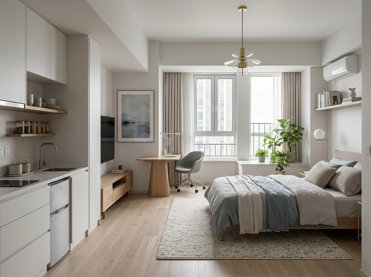 Interior design in Scandinavian style — studio by GenRoom AI
