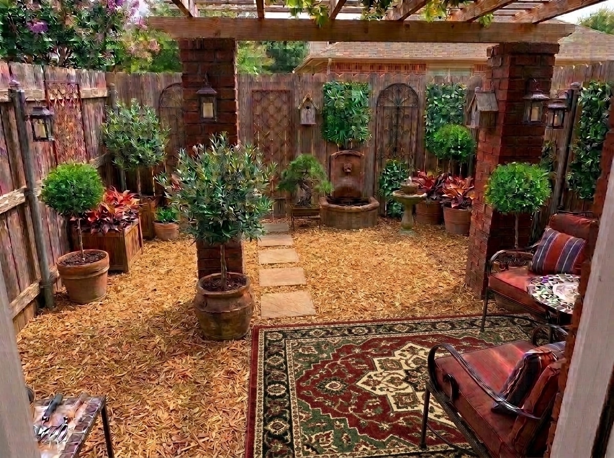 Landscape design in Mediterranean Yard style — Yard by GenRoom AI