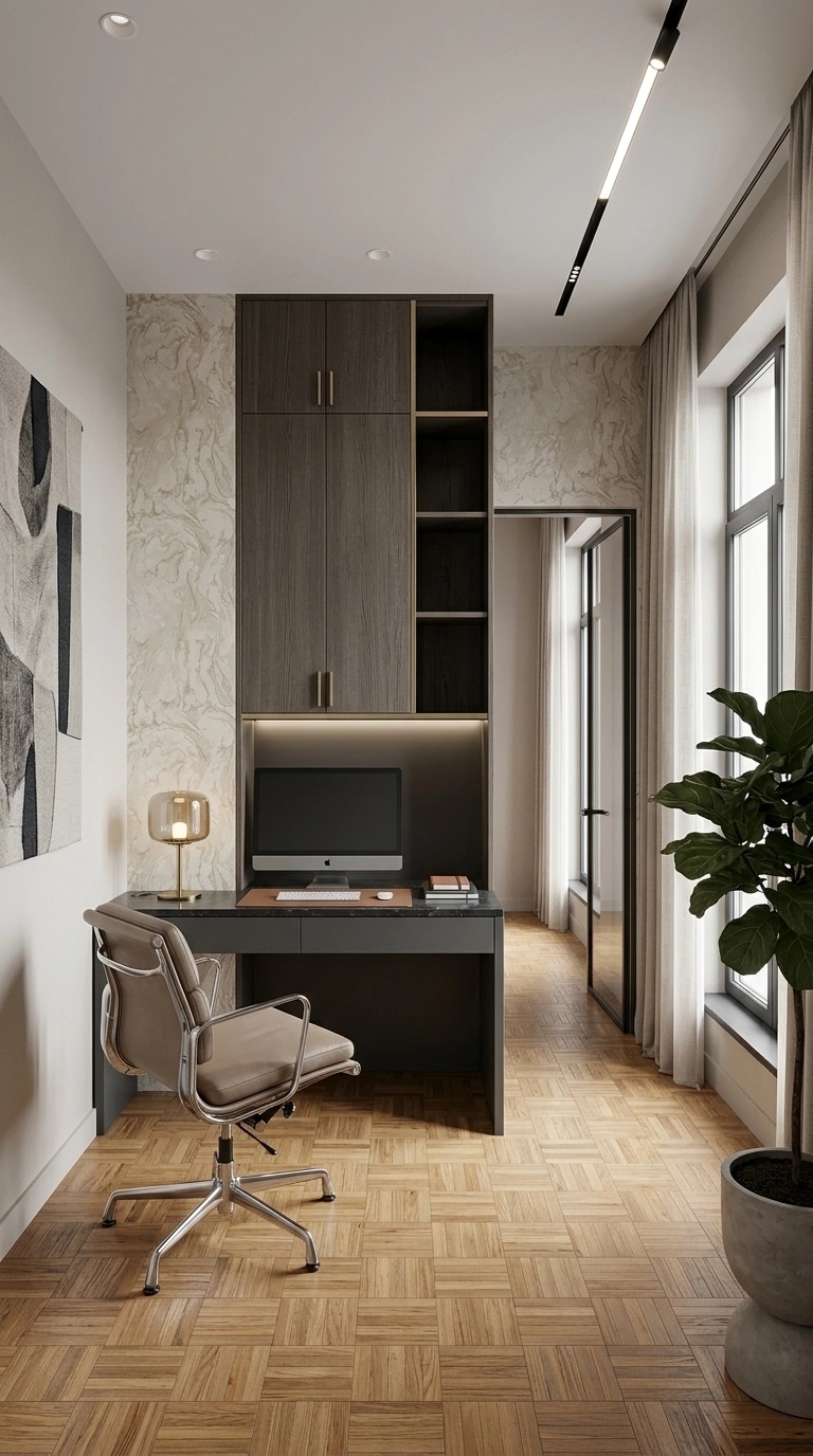 Office interior in Contemporary style — photo by GenRoom AI