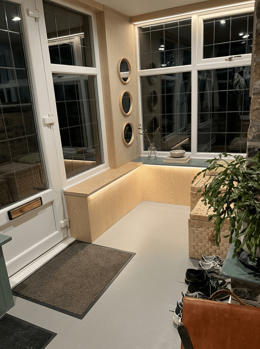 Hallway interior in Scandinavian style — photo by GenRoom AI