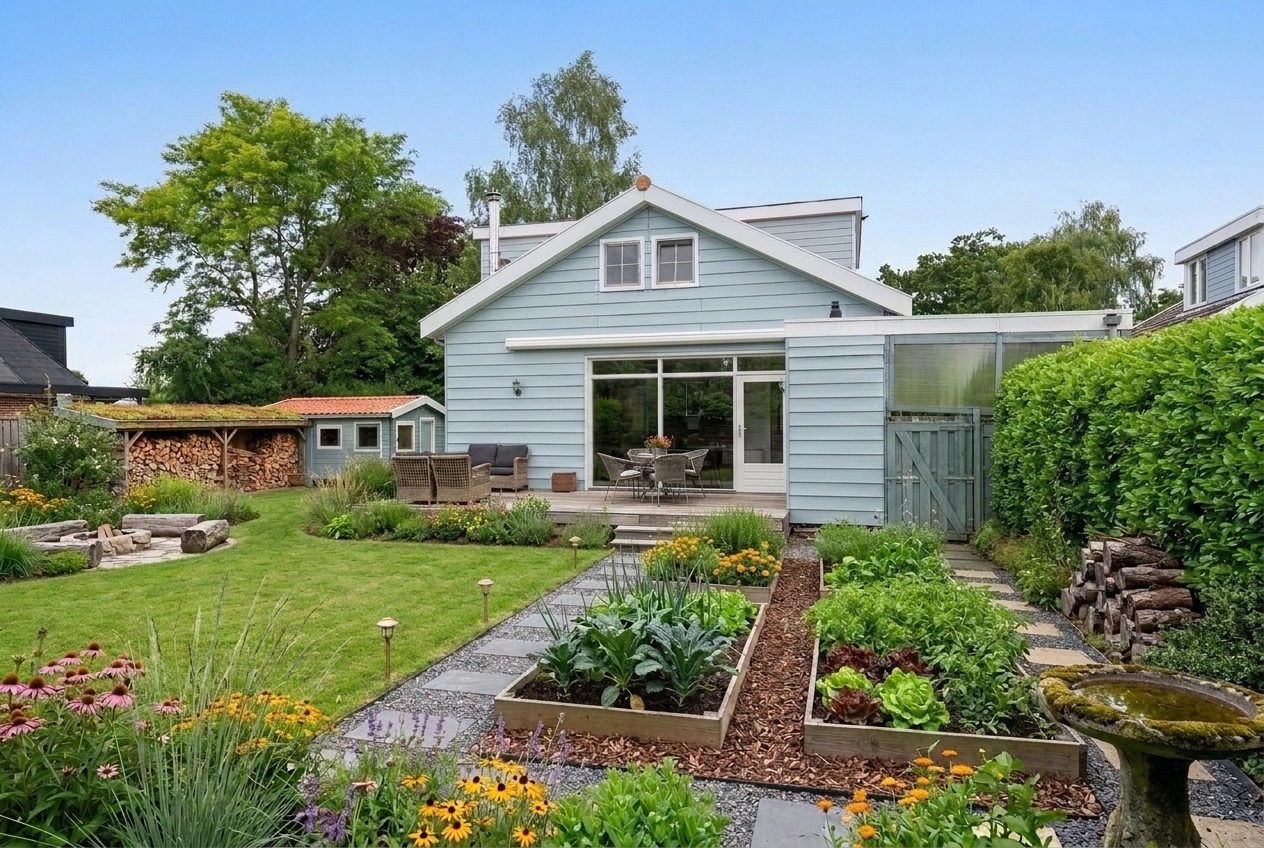 Landscape design in Eco Natural Garden style — Yard by GenRoom AI