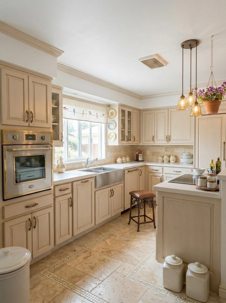 Kitchen interior in Mediterranean style — photo by GenRoom AI
