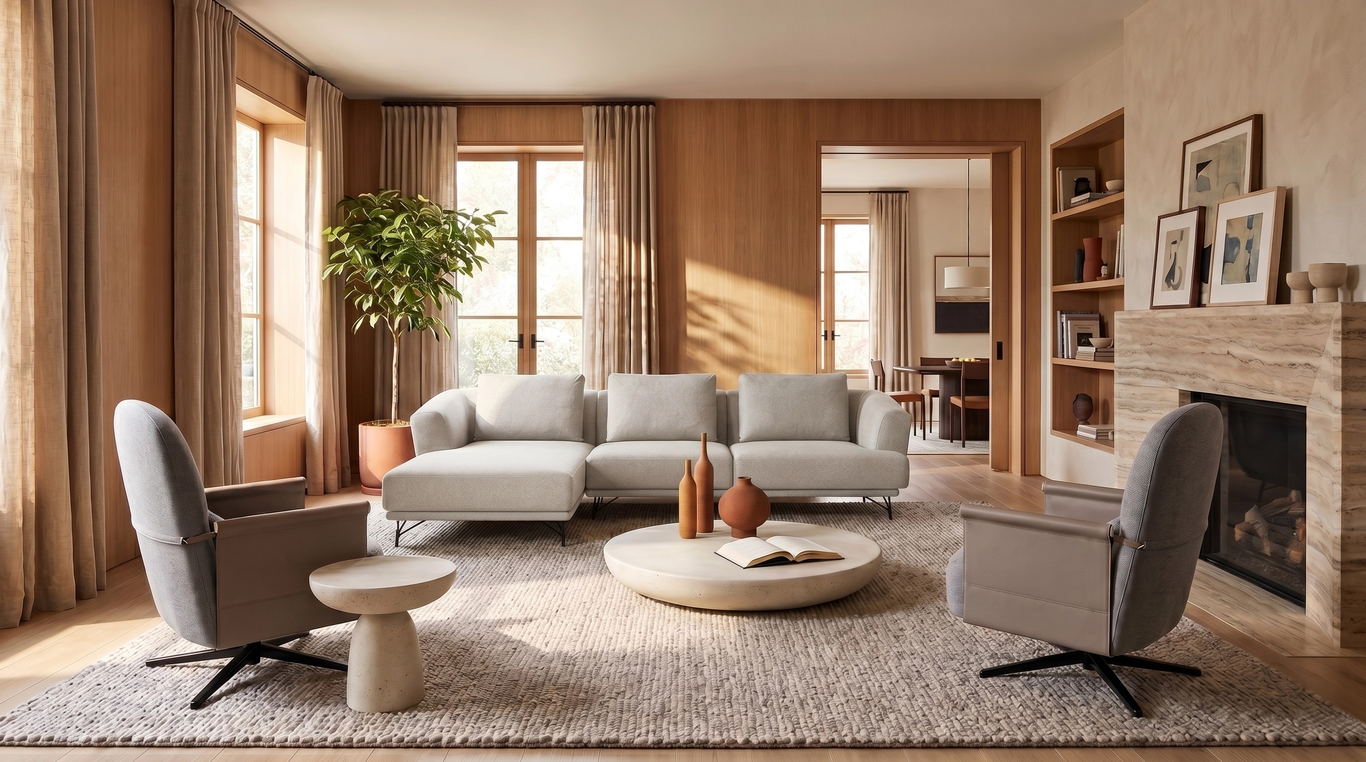 Interior design in Contemporary style — Living Room by GenRoom AI